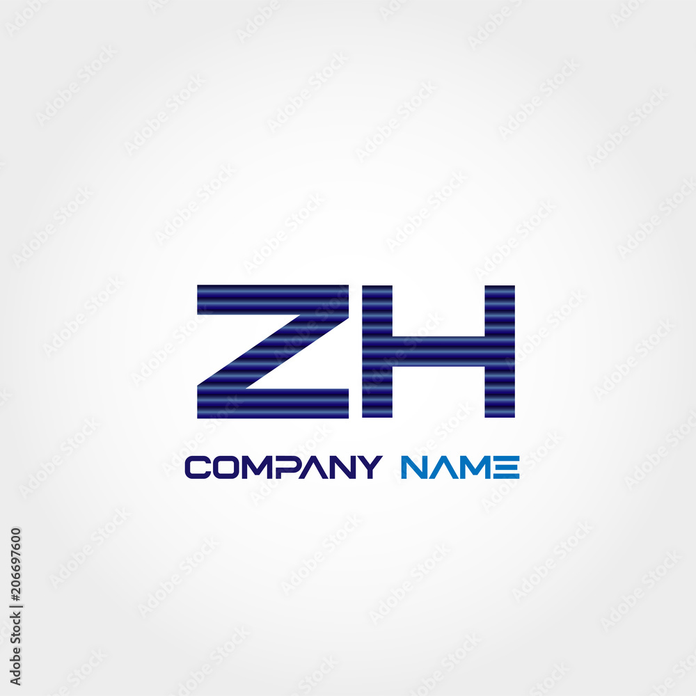 Initial Letter ZH Logo Template Design Vector Initial Letter ZH Logo Template Design Vector