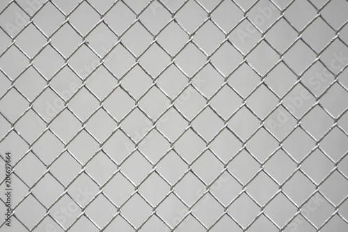 metal fence on white background
