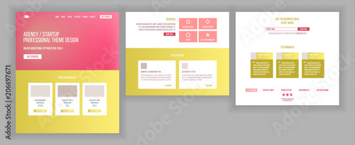 Web Page Design Vector. Website Business Screen. Internet Traffic. Landing Template. Corporate Dividend. Money Planning. Mining Money. Illustration