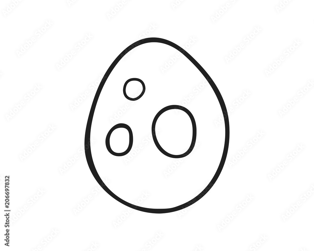 Fototapeta premium egg icon design illustration,hand drawn style design, designed for web and app
