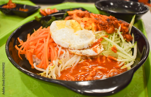 Bibimbap, the korean cuisine, traditional korean cuisine.