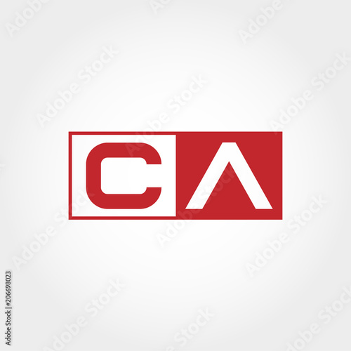 Initial Letter CA Logo Template Design Vector