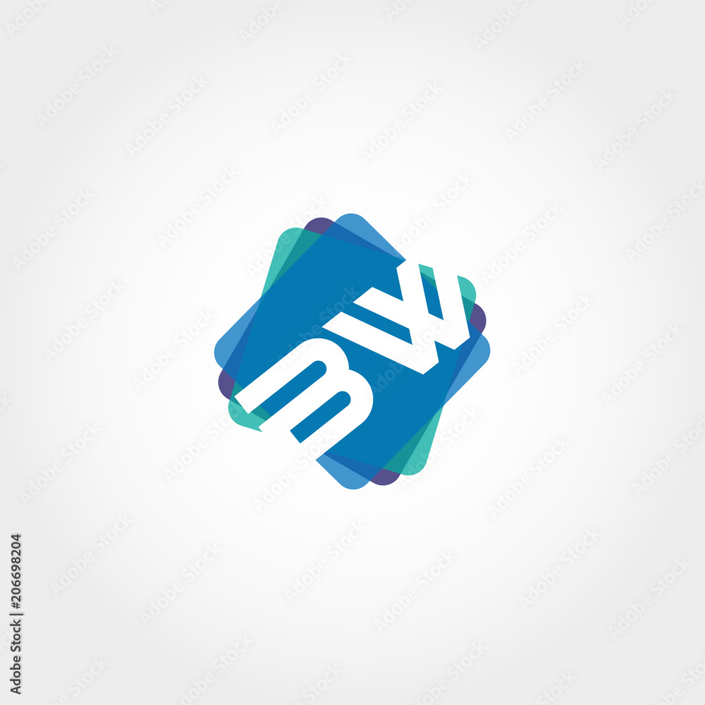 Initial Letter BW Logo Template Vector Design Initial Letter BW Logo Template Vector Design