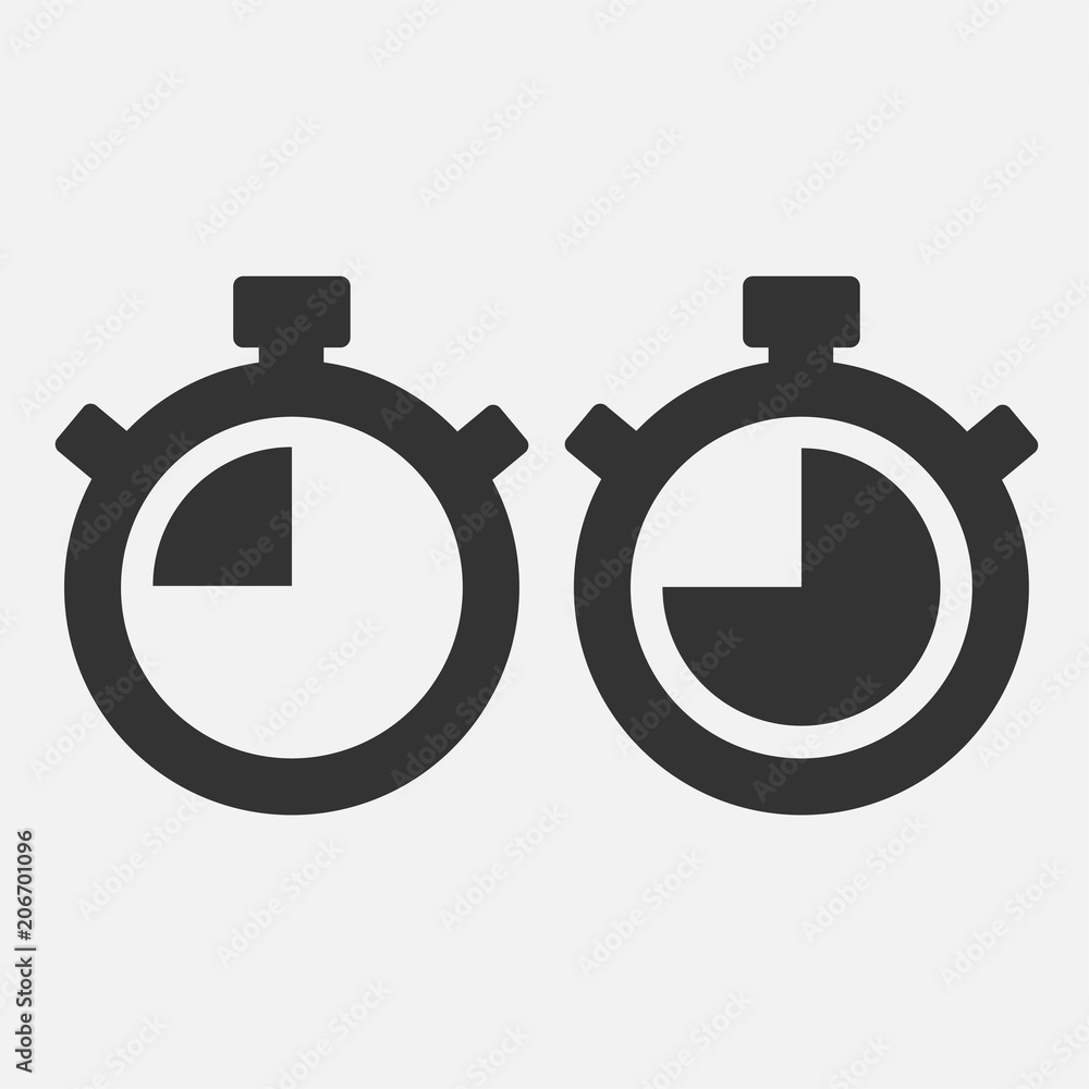 Stopwatch icon fourty five seconds Stopwatch icon fourty five seconds