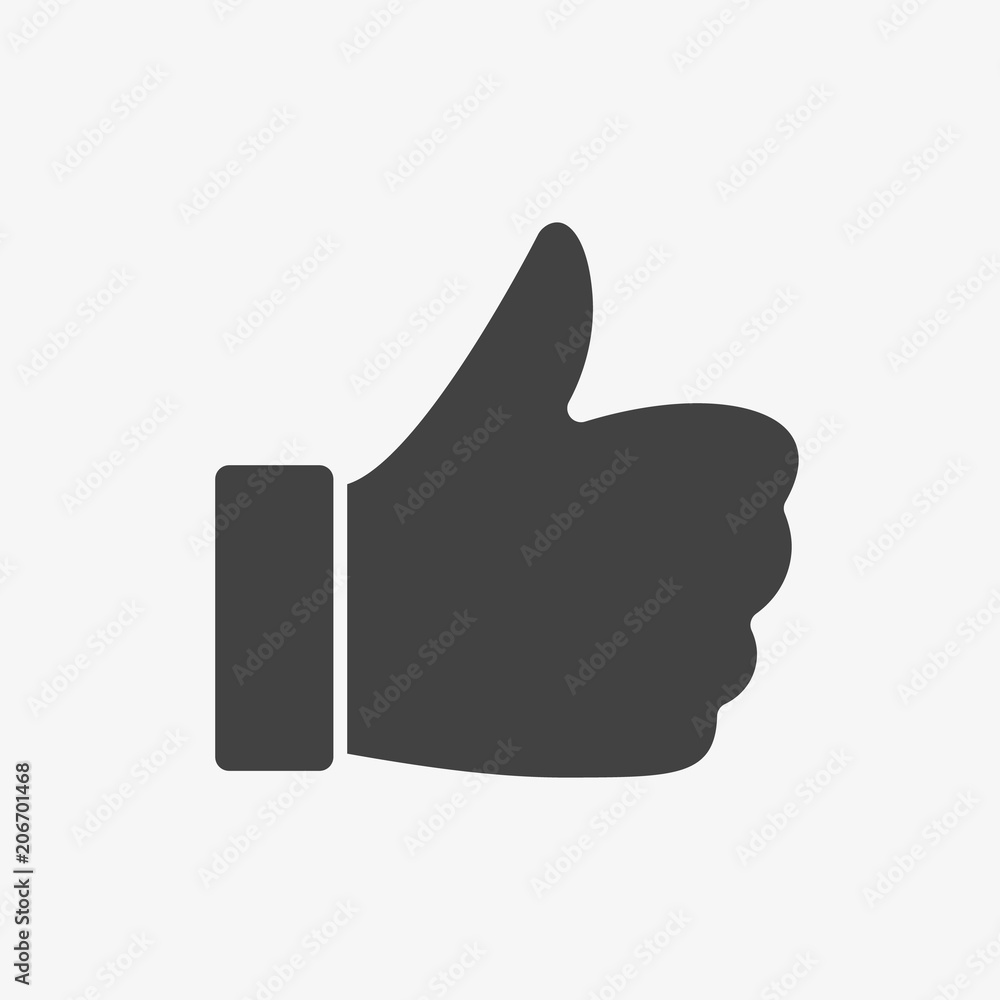 Like icon, gestures icon. Glyph, Solid style Like icon, gestures icon. Glyph, Solid style