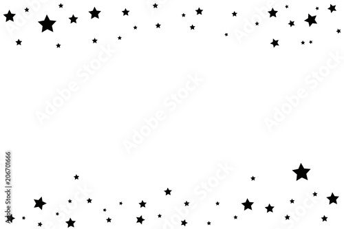 Black Shooting Star with Elegant Star Trail on White Background © denzelll