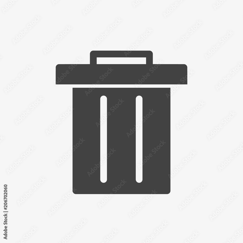 Garbage icon, Tools and utensils icon. Glyph, Solid style