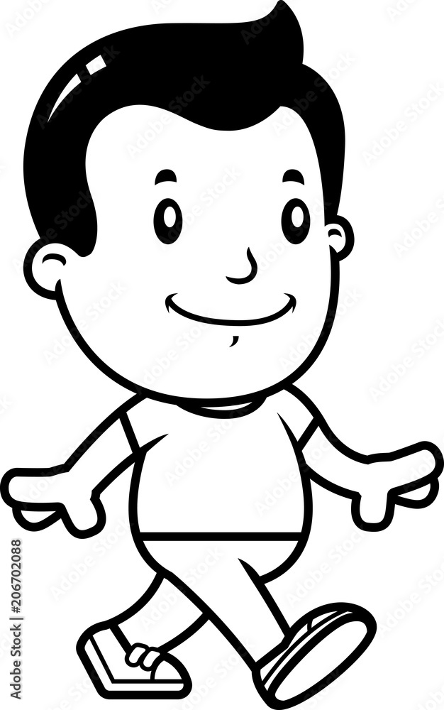 Cartoon Boy Walking Cartoon Boy Walking