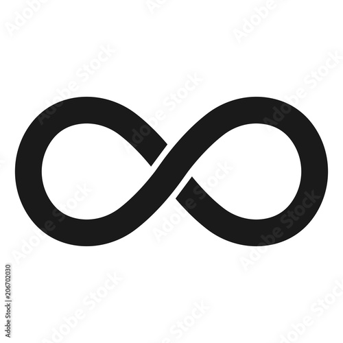 Outline infinity icon illustration isolated vector sign symbol  photo