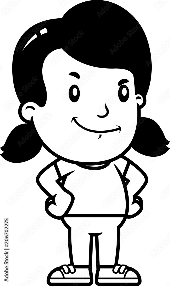 Cartoon Girl Confident