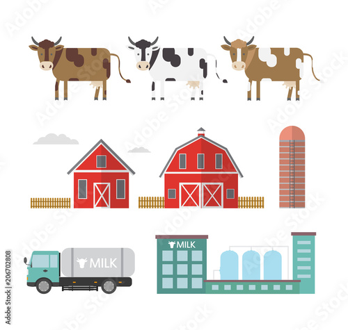 Vector set of farming.