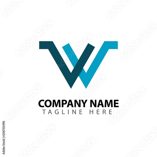 Free Download W Company Logo Vector Template Design Illustration - GFXLoad