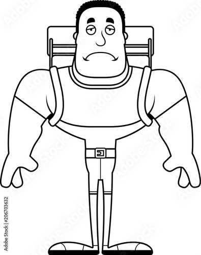 Cartoon Sad Hiker