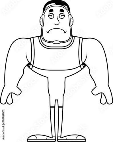 Cartoon Sad Wrestler