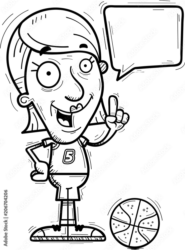 Cartoon Senior Basketball Player Talking Cartoon Senior Basketball Player Talking