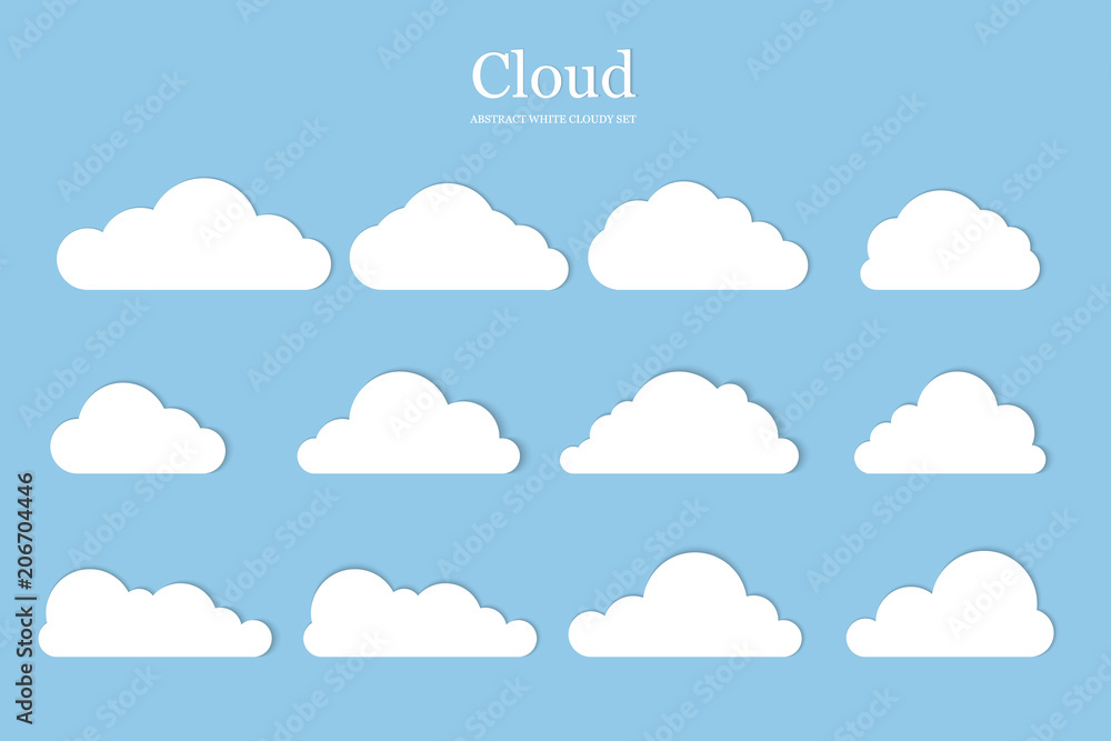 Vector illustration of clouds collection. Vector abstract design. EPS10 Vector illustration of clouds collection. Vector abstract design. EPS10