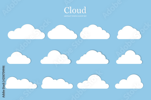 Vector illustration of clouds collection. Vector abstract design. EPS10 photo