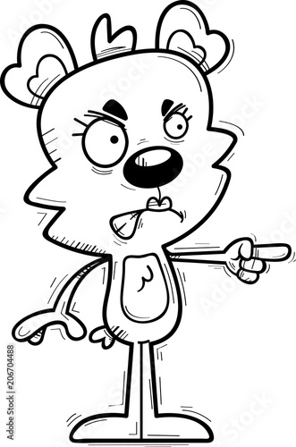 Angry Cartoon Female Bear