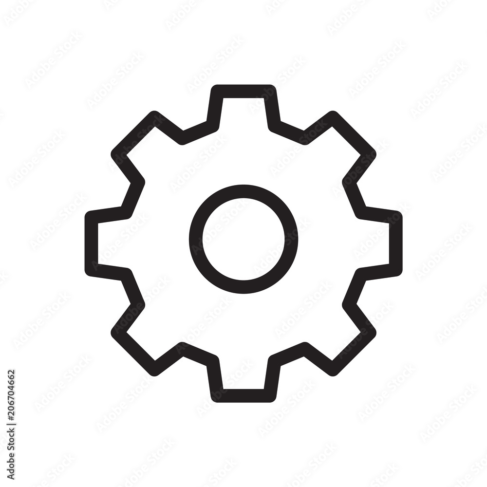 Settings icon, Tools and utensils icon. Outline bold, thick line style, 4px strokes rounder edges Settings icon, Tools and utensils icon. Outline bold, thick line style, 4px strokes rounder edges