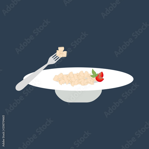 Farfalle pasta illustration