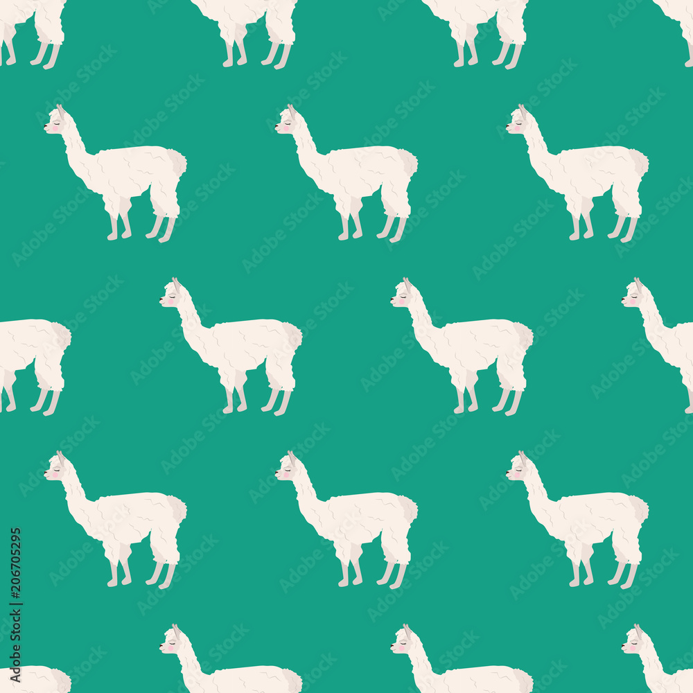 Llama seamless pattern