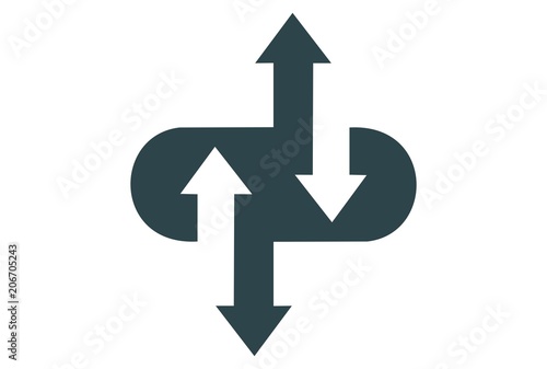 computing data arrow logo icon