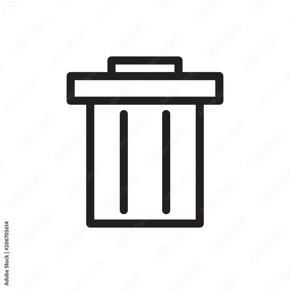 Garbage icon, Tools and utensils icon. Outline bold, thick line style, 4px strokes rounder edges Garbage icon, Tools and utensils icon. Outline bold, thick line style, 4px strokes rounder edges