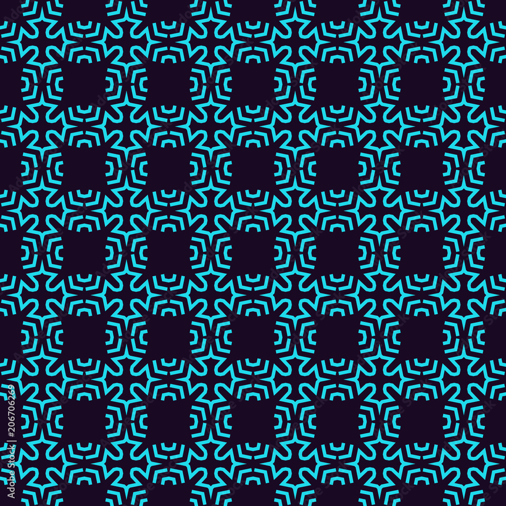 Seamless geometric lines ornament pattern, linear pattern with thin elegant blue color ornamental wallpaper. Seamless geometric lines ornament pattern, linear pattern with thin elegant blue color ornamental wallpaper.
