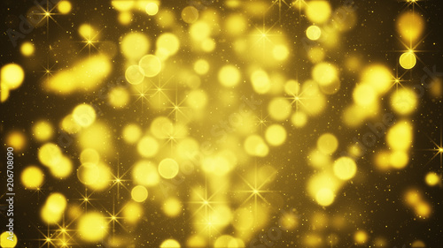 Yellow blurred lights and s...