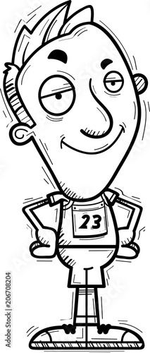 Confident Cartoon Track Athlete