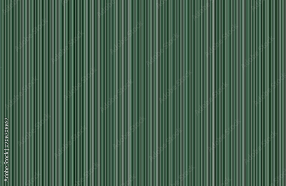 Obraz premium Gray Green Thin Stripe Ribbed Background. Vertical or horizontal background with stripes of varying widths for a ridged appearance, primarily in shades of green and silvery gray with black.