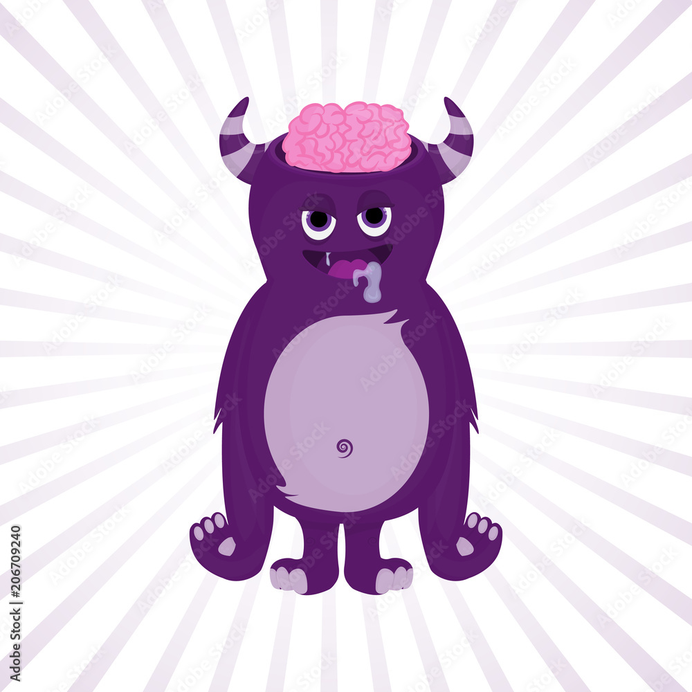 Happy cartoon monster. Halloween monster Happy cartoon monster. Halloween monster