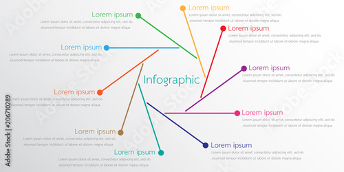 Vector infographic templates used for detailed reports. All 10 topics.