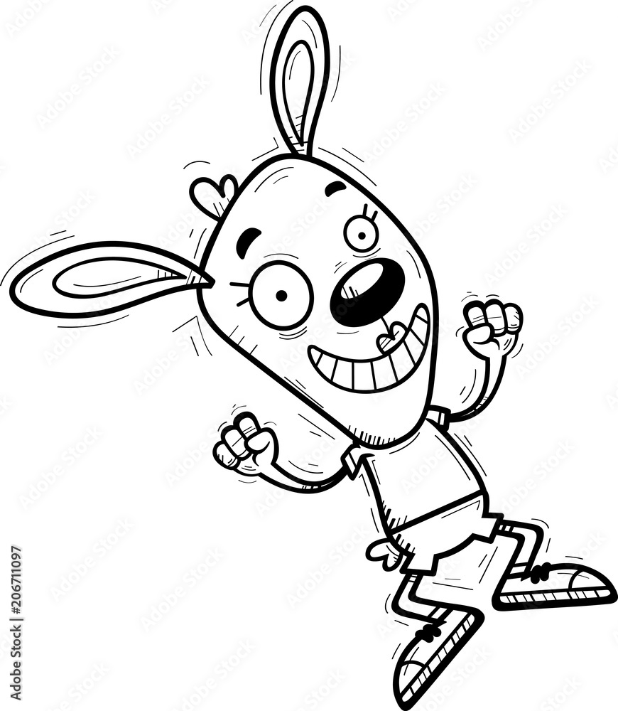 Cartoon Bunny Jumping Cartoon Bunny Jumping