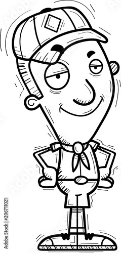 Confident Cartoon Boy Scout