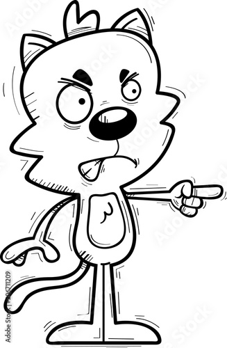 Angry Cartoon Male Cat