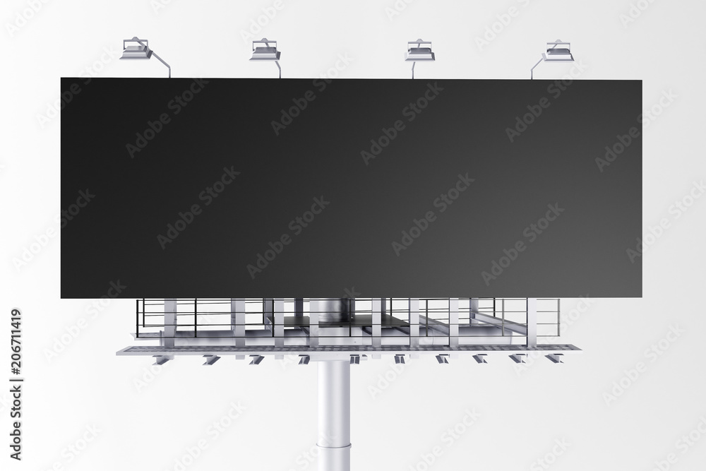 Fototapeta premium Blank billboard on white background