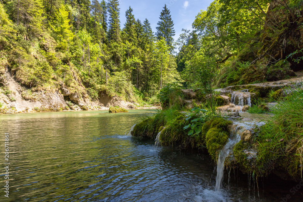 Die Ammerschlucht am Schleierfall Die Ammerschlucht am Schleierfall