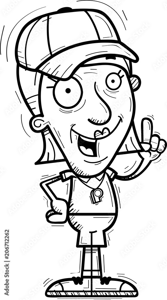 Cartoon Senior Coach Talking Cartoon Senior Coach Talking