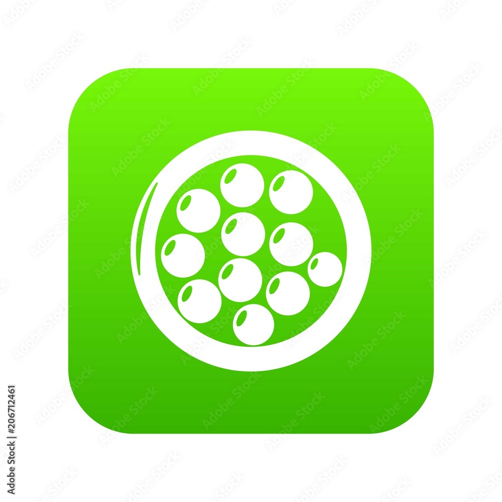 Face powder icon green vector isolated on white background Face powder icon green vector isolated on white background