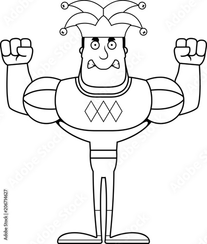 Cartoon Angry Jester