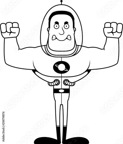 Cartoon Angry Spaceman