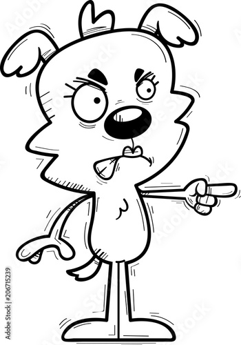 Angry Cartoon Female Dog