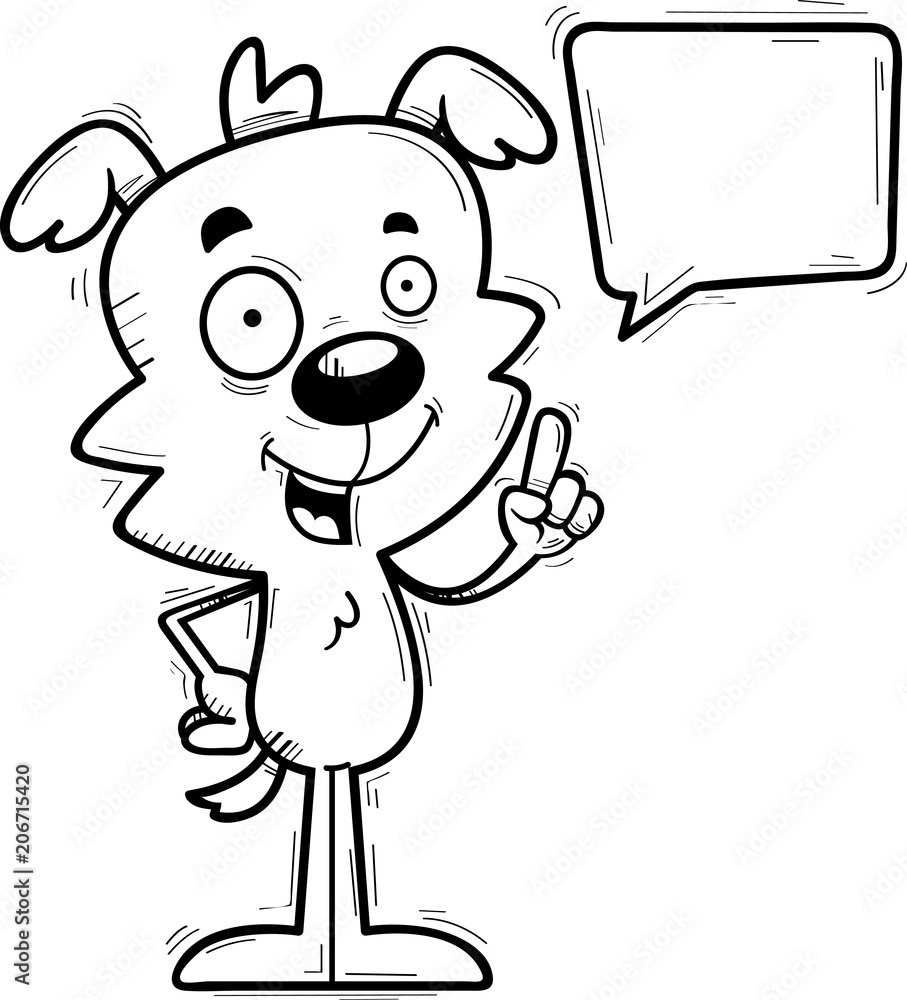 Cartoon Male Dog Talking Stock Vector Adobe Stock