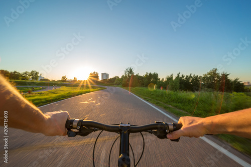 View from bikers eyes. photo