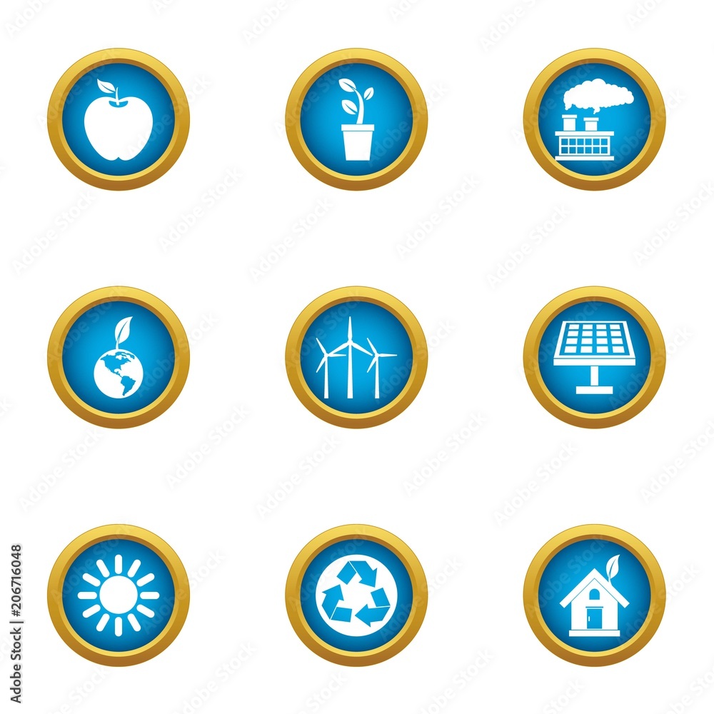 Pure world icons set. Flat set of 9 pure world vector icons for web isolated on white background Pure world icons set. Flat set of 9 pure world vector icons for web isolated on white background