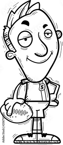Confident Cartoon Football Player