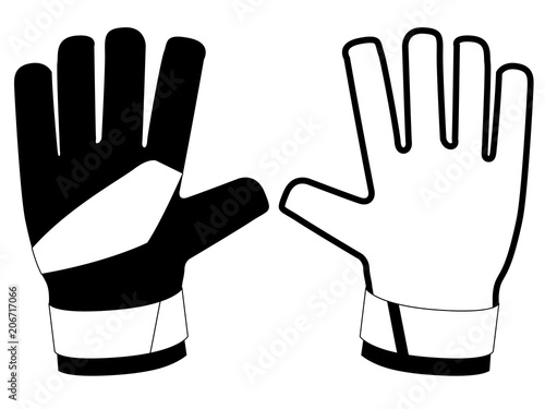 Isolated goalkeeper gloves icon
