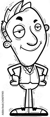 Confident Cartoon Businessman