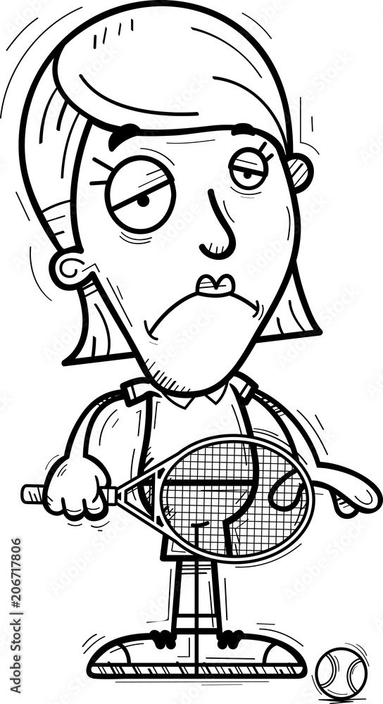 Sad Cartoon Tennis Player Sad Cartoon Tennis Player
